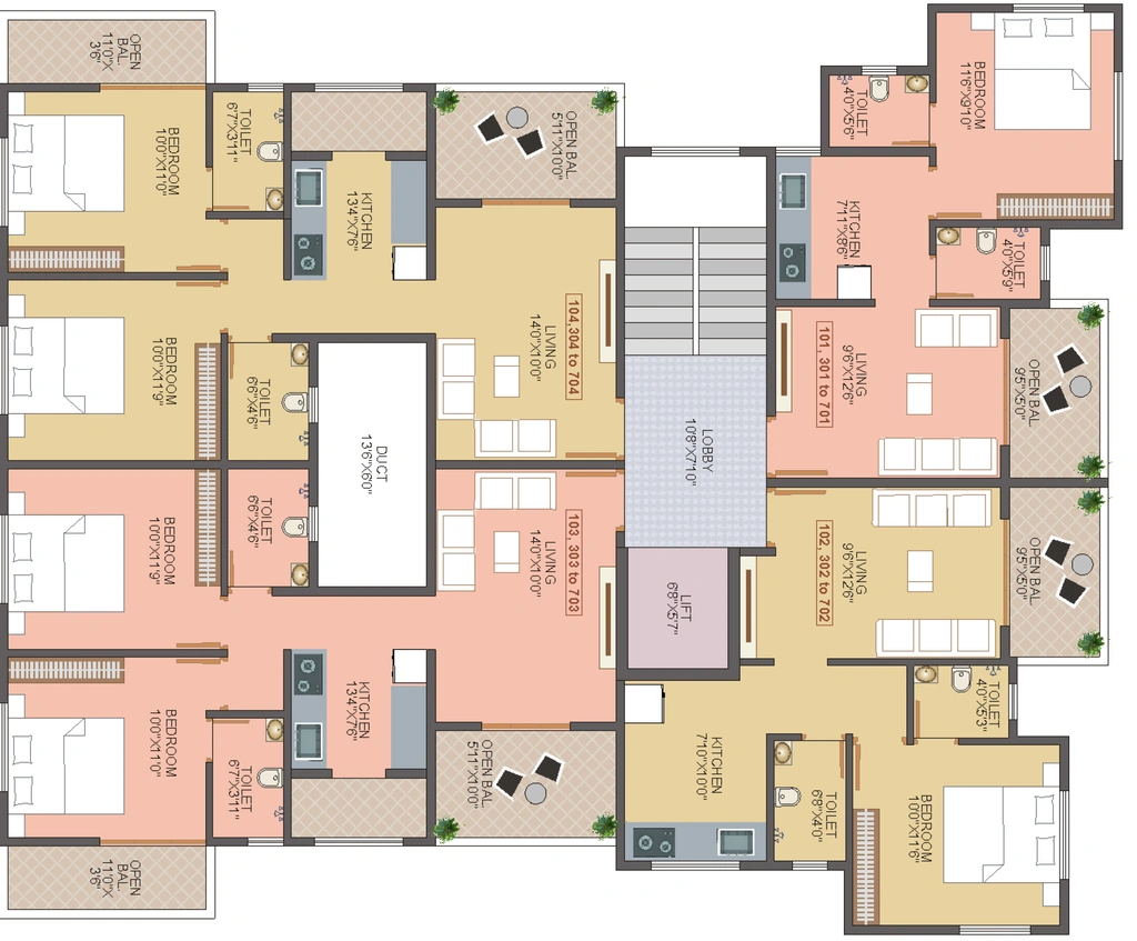 Floor Plan of Vastu Savali Phase 2 in Talegaon Dabhade, Pune - Image 355667