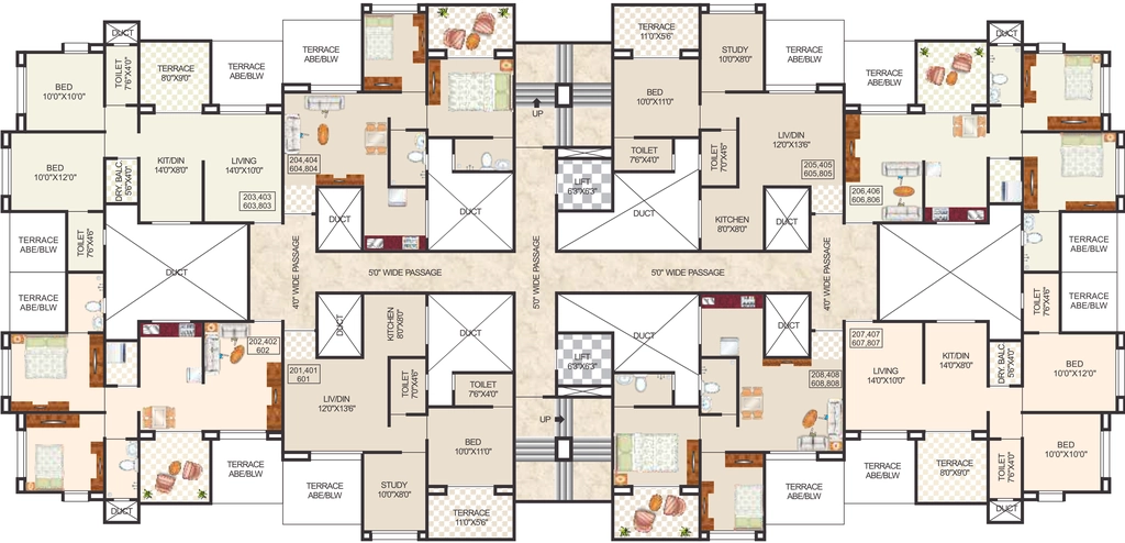 Floor Plan of Prasun Loreto in Kharadi, Pune - Image 358330