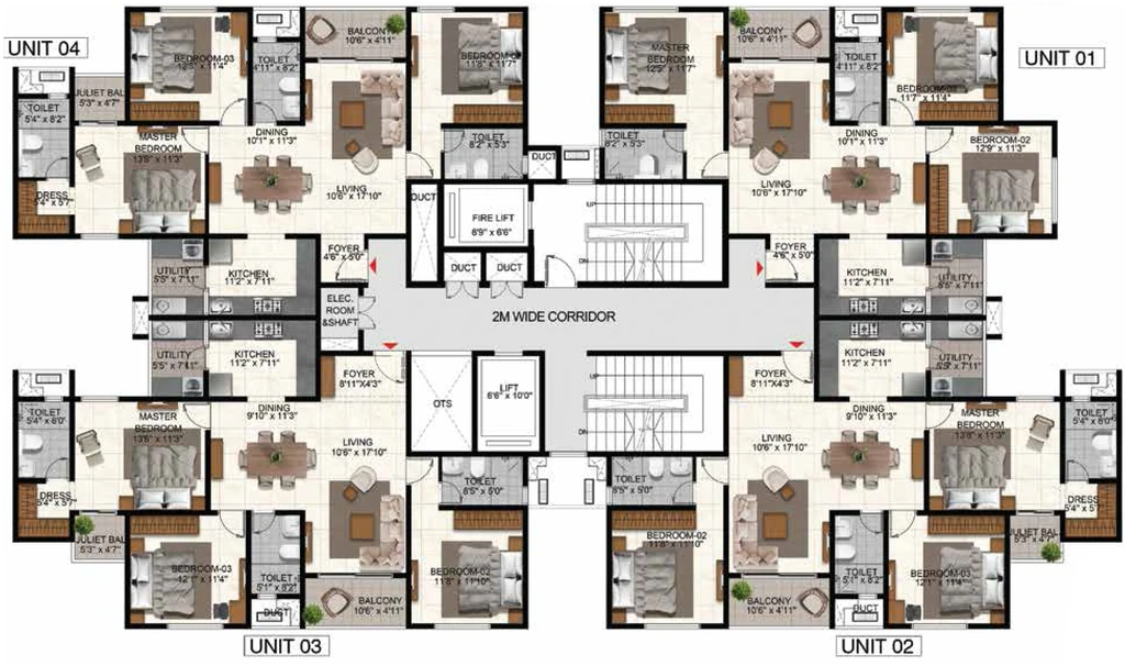 Floor Plan of Shriram Codename The One in Electronic City, Bangalore - Image 355819