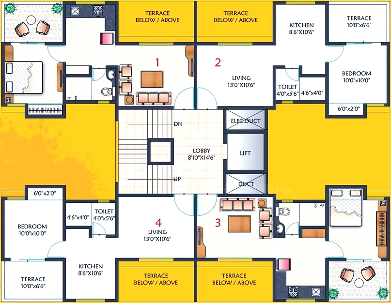 Floor Plan of Kohinoor Nano Homes in Ravet, Pune - Image 358559