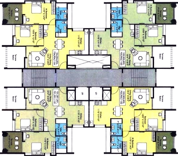 Floor Plan of Alcon Renaissant in Kharadi, Pune - Image 358589