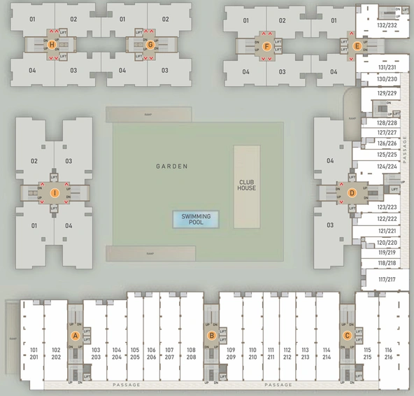Floor Plan of HN Olive Greens in Gota, Ahmedabad - Image 21927