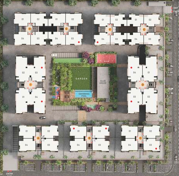 Master Plan of HN Olive Greens in Gota, Ahmedabad - Image 21928