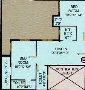 2 BHK Flat in Aryan Towers in Madhyamgram, Kolkata - Image 902685
