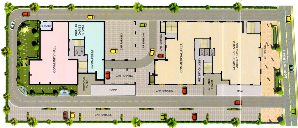 Master Plan of Aryan Towers in Madhyamgram, Kolkata - Image 368955