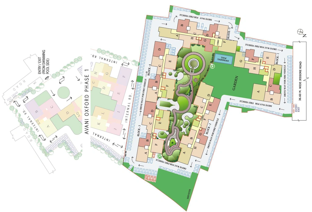 Master Plan of Avani Oxford 2 in Jessore Road, Kolkata - Image 368965