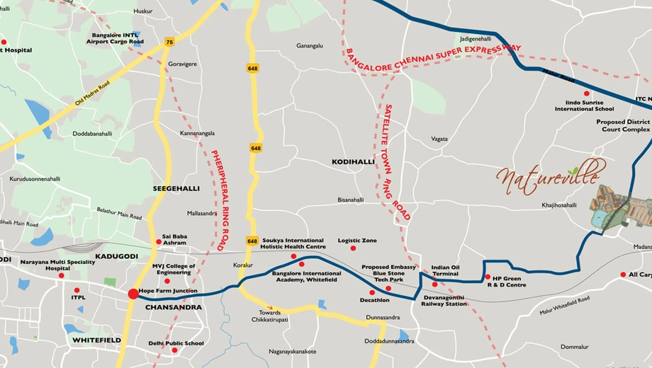 Location of Aakruthi Natureville Beyond in Whitefield, Bangalore - Image 356015