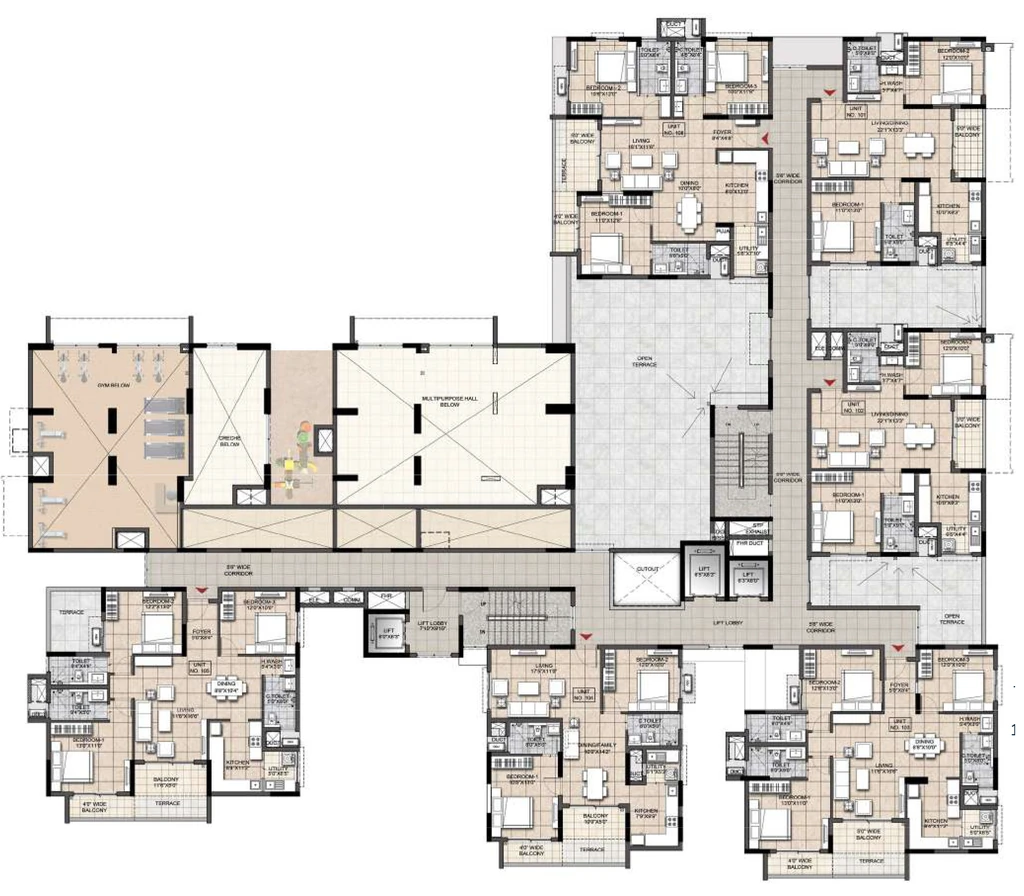 Floor Plan of Sapthagiri Nirvana in Varthur, Bangalore - Image 356041