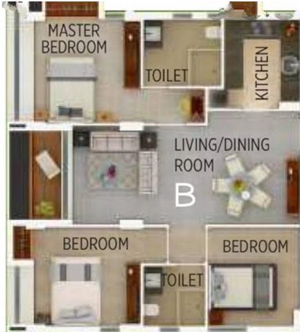 3 BHK Flat in Orbit City in Jadavpur, Kolkata - Image 902721
