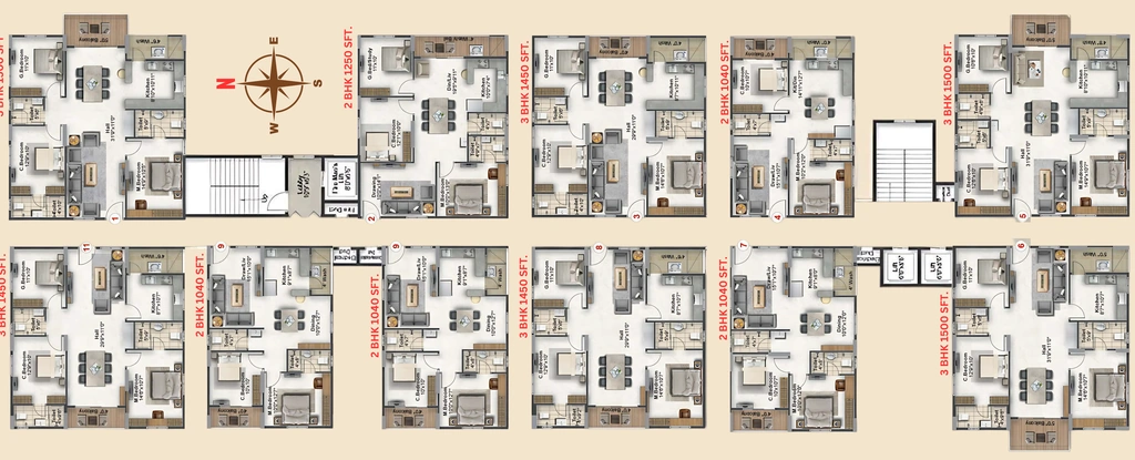 Floor Plan of SLV Golden Towers in Kogilu, Bangalore - Image 356137