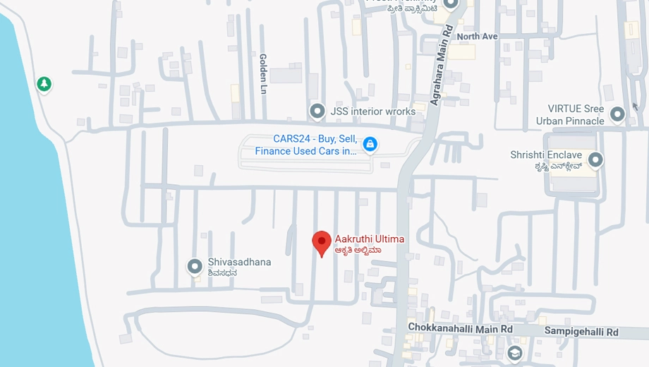 Location of Aakruthi Ultima in Thanisandra, Bangalore - Image 356148