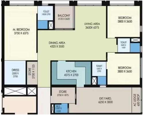 3 BHK Flat in Urbana New Towers in EM Bypass, Kolkata - Image 903973
