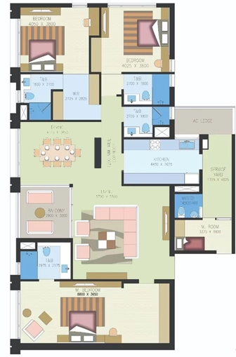 3 BHK Flat in Urbana New Towers in EM Bypass, Kolkata - Image 903974