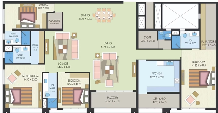 4 BHK Flat in Urbana New Towers in EM Bypass, Kolkata - Image 903976