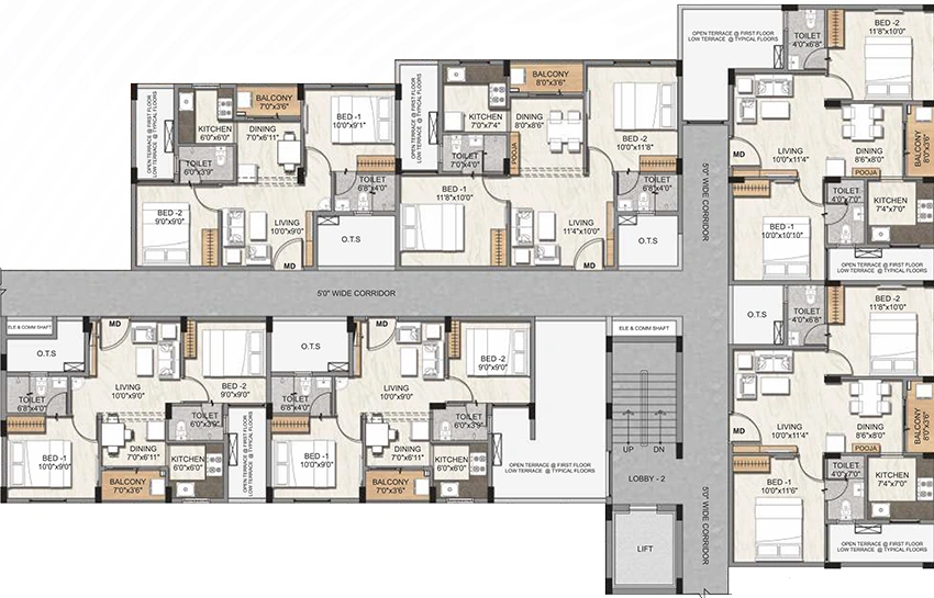 Floor Plan of DAC Millenium in Gerugambakkam, Chennai - Image 356333