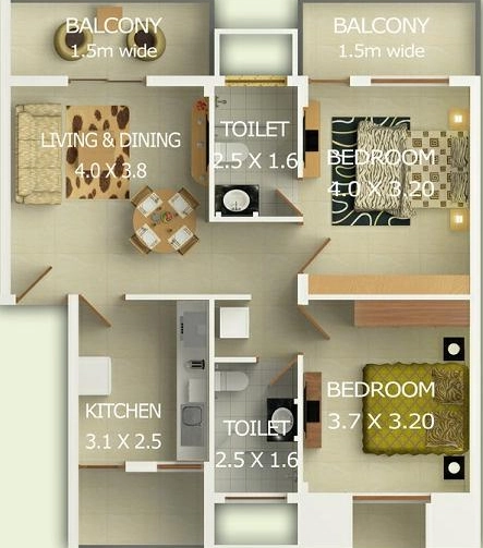 2 BHK Flat in Hiranandani Villa Royale in Ghodbunder Road, Thane - Image 894491