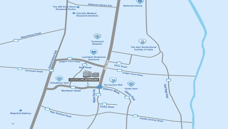 Location of Godrej Platinum in Alipore, Kolkata - Image 370574