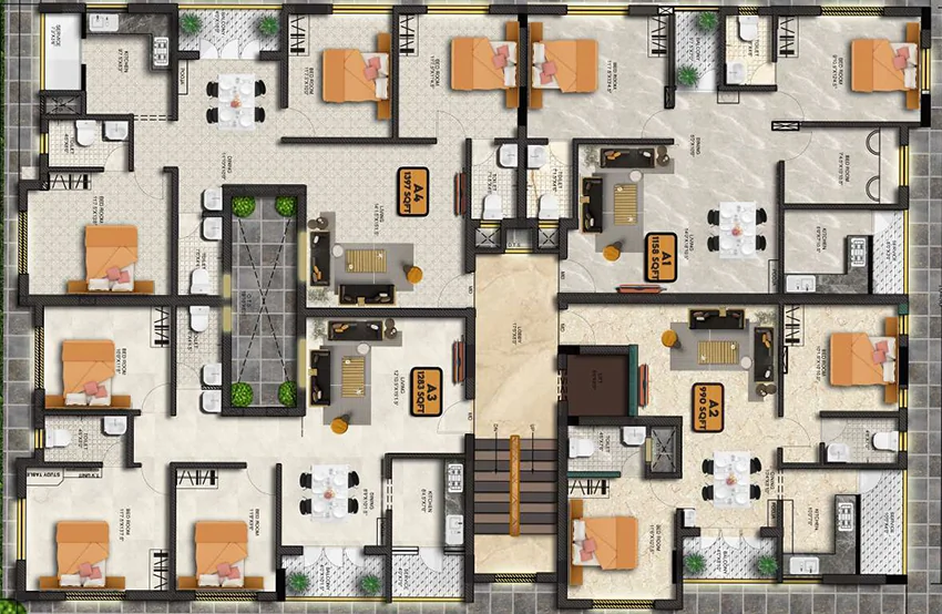 Floor Plan of Sreenivas Krishnalaya in Sholinganallur, Chennai - Image 356504