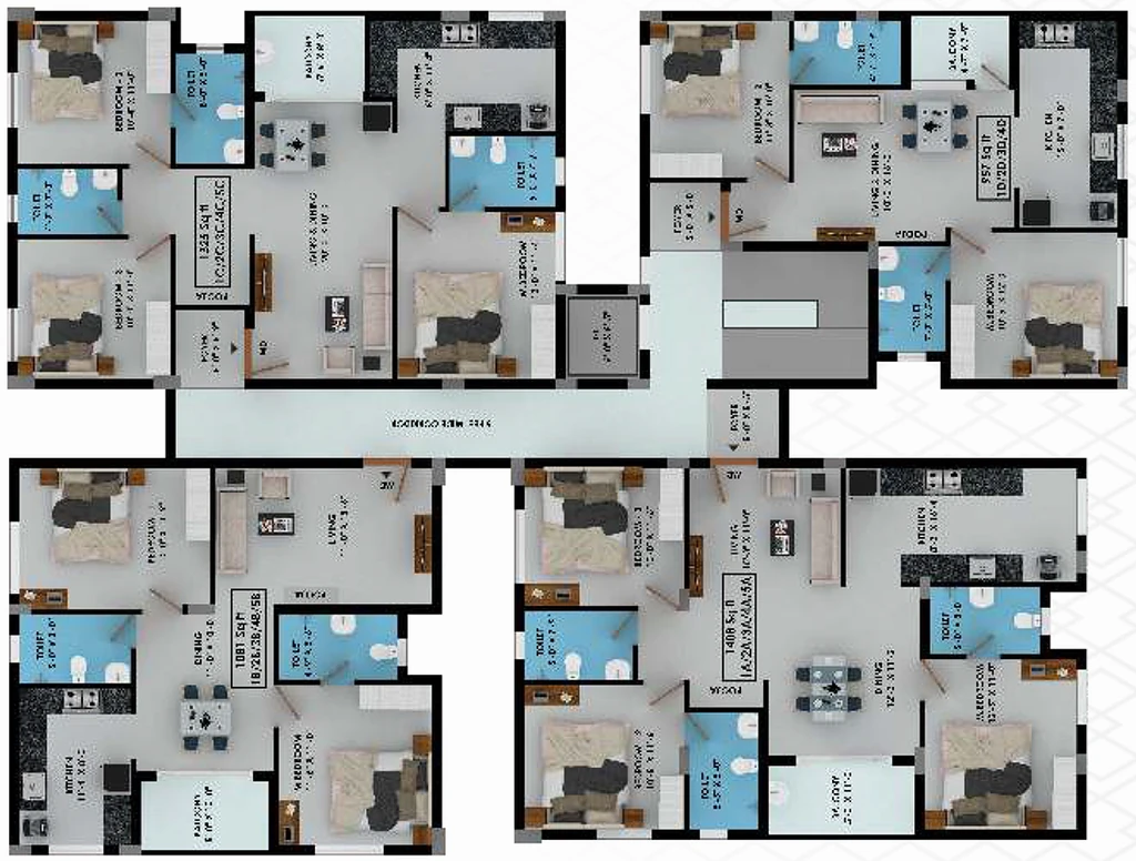 Floor Plan of Vikaan Sai Ganga in Velachery, Chennai - Image 356516