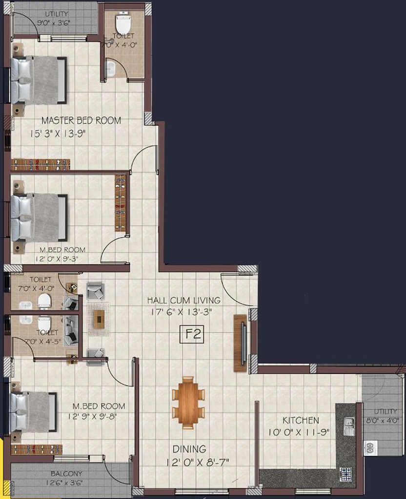 3 BHK Flat in Despla The Golden Gate in Ayapakkam, Chennai - Image 892983