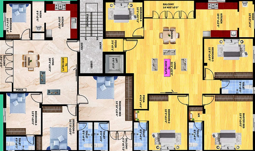 Floor Plan of Eeshani Chandravadhane in Chromepet, Chennai - Image 356616