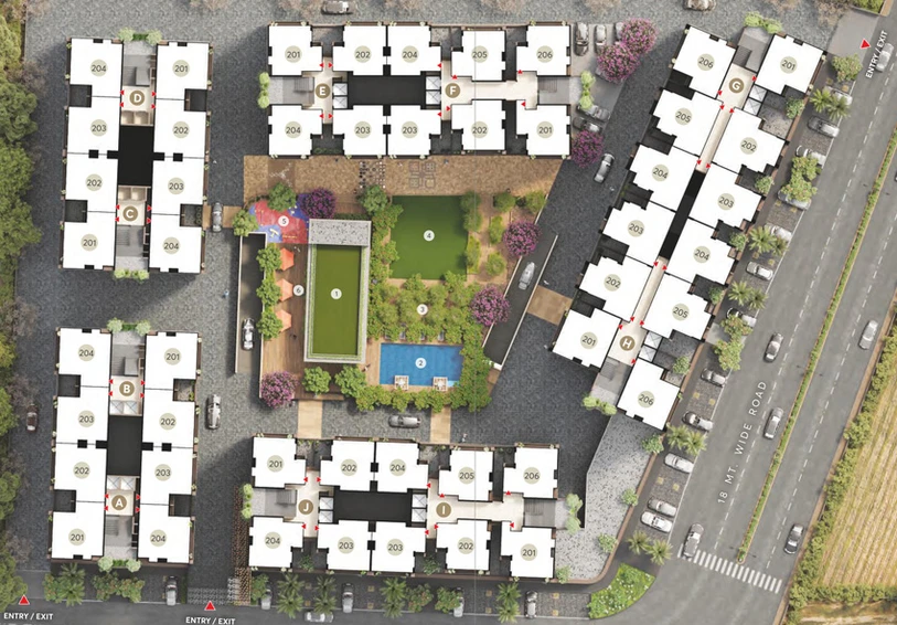 Master Plan of HN Orchid Blues in Shela, Ahmedabad - Image 21879