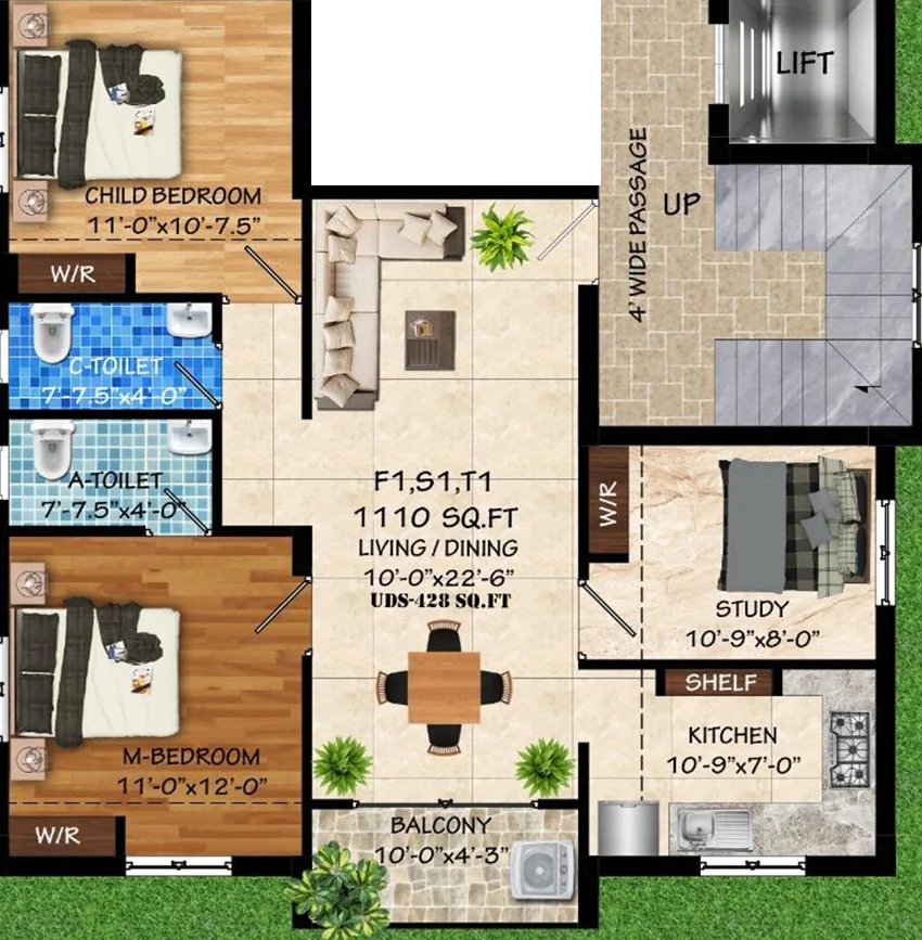 2.5 BHK Flat in Vasiyam Zigma in Sithalapakkam, Chennai - Image 892996