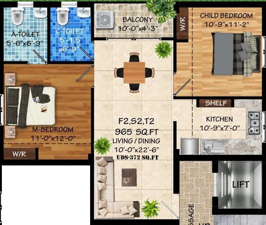 2 BHK Flat in Vasiyam Zigma in Sithalapakkam, Chennai - Image 892995