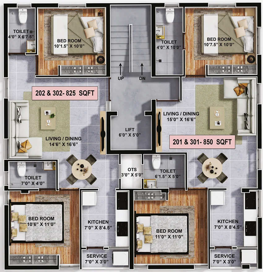 Floor Plan of SHDC Sai Virukshaa in Adyar, Chennai - Image 356674