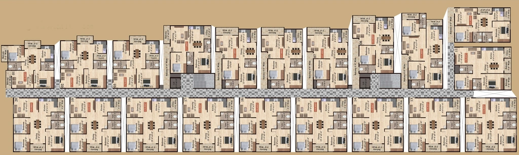 Floor Plan of Chaitra Greenwoods in KR Puram, Bangalore - Image 356736