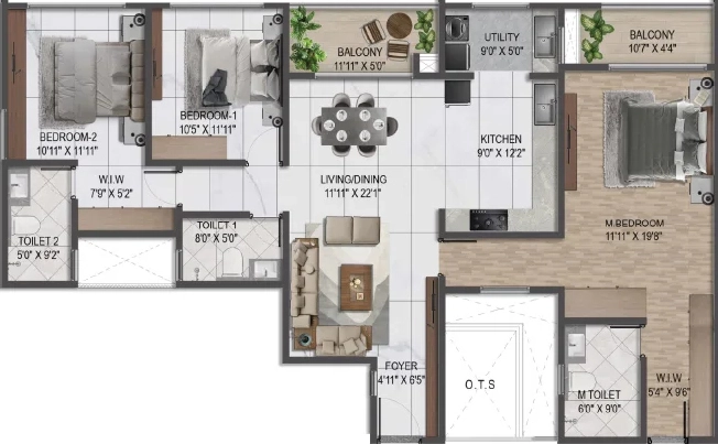 3 BHK Flat in Sumadhura Solace in Marathahalli, Bangalore - Image 898466