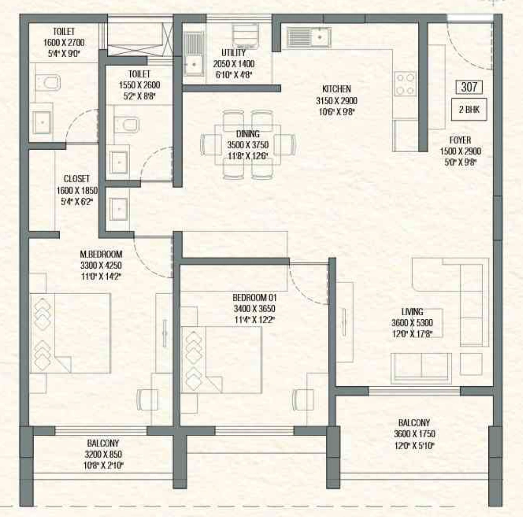 2 BHK Flat in Soven Sachi in Yelahanka, Bangalore - Image 893093