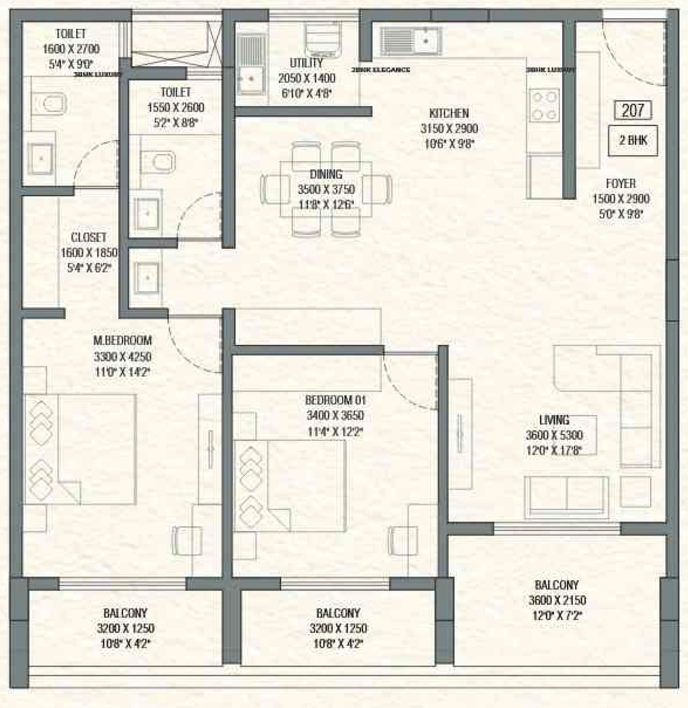 2 BHK Flat in Soven Sachi in Yelahanka, Bangalore - Image 893094