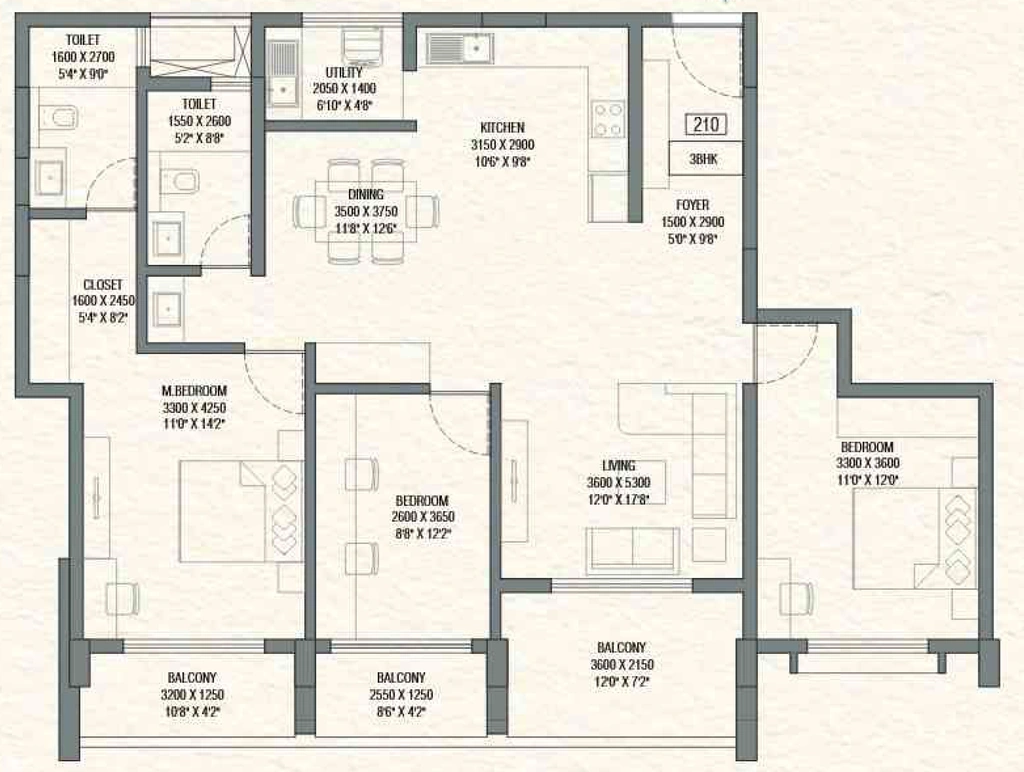 3 BHK Flat in Soven Sachi in Yelahanka, Bangalore - Image 893095