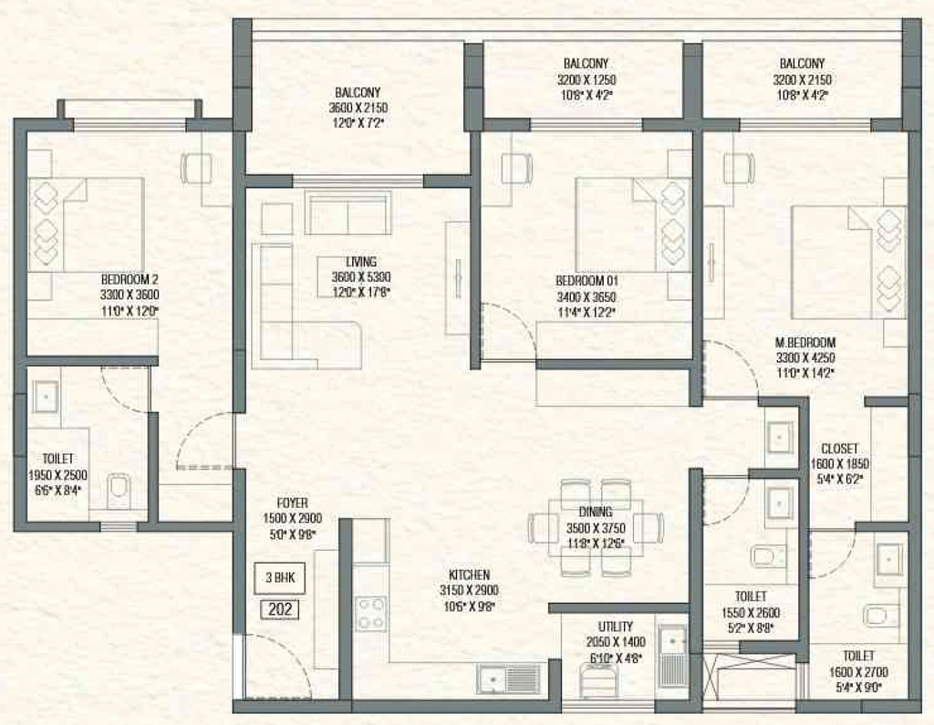 3 BHK Flat in Soven Sachi in Yelahanka, Bangalore - Image 893096
