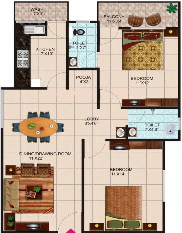 2 BHK Flat in Agrawal Sagar Landmark in Ayodhya Bypass, Bhopal - Image 898644