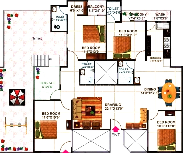 4 BHK Flat in Agrawal Sagar Landmark in Ayodhya Bypass, Bhopal - Image 898641