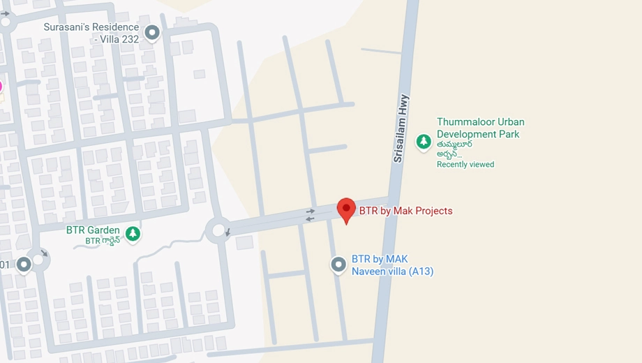 Location of MAK BTR Gardenia in Thummaloor, Hyderabad - Image 356967