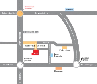 Location of Newmark Green Orchid in Medachal, Hyderabad - Image 357051