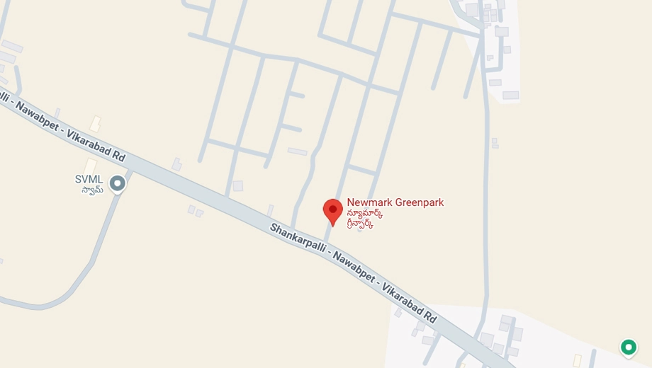 Location of Newmark Green Park A in Shankarpally, Hyderabad - Image 357054