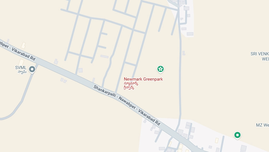Location of Newmark Green Park B in Shankarpally, Hyderabad - Image 357057