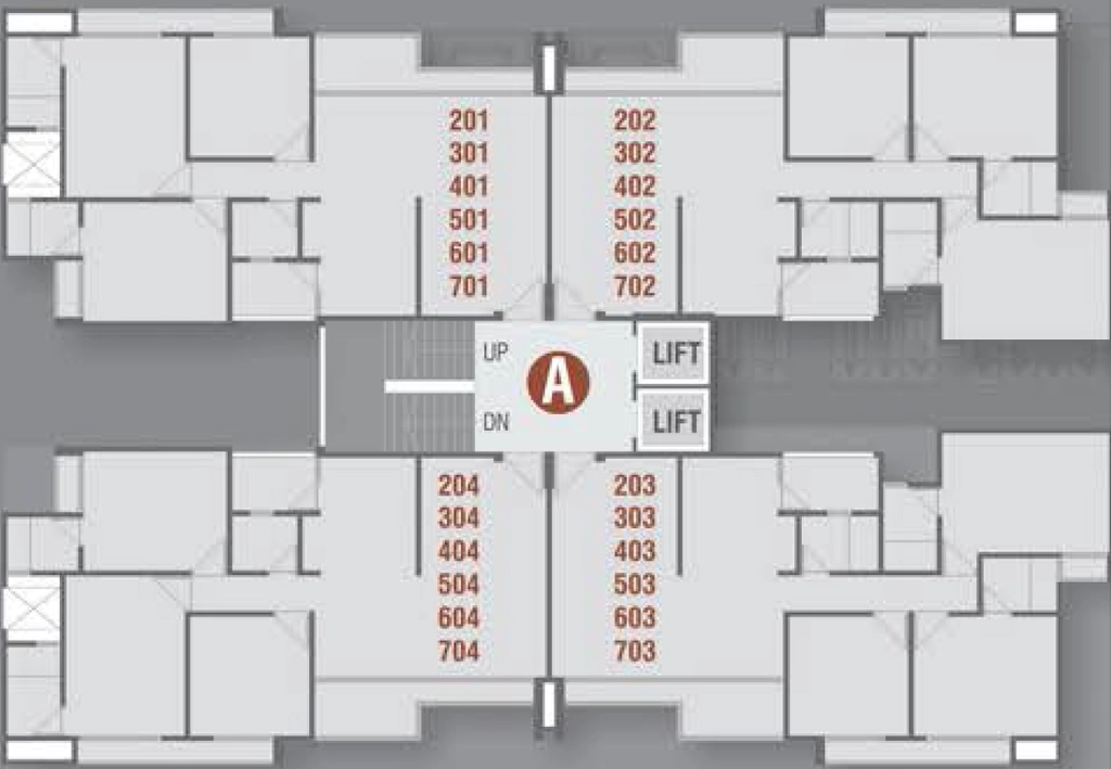 Floor Plan of Mahabal Casa the Status in Chandkheda, Ahmedabad - Image 358060