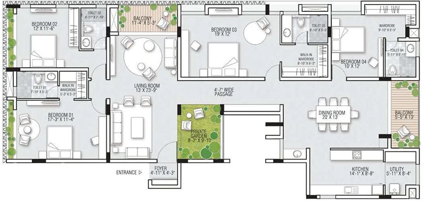 4 BHK Flat in Ek The Arc in Anna Nagar, Chennai - Image 893363