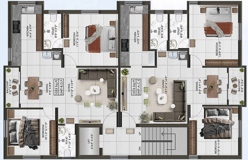 Floor Plan of SVC Dwaraka in Madipakkam, Chennai - Image 357210
