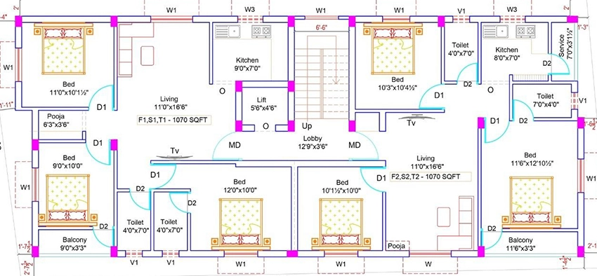 Floor Plan of RK Sai Ashwanthika in Keelkattalai, Chennai - Image 357224