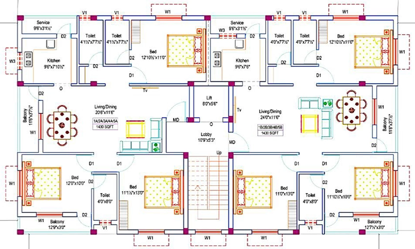 Floor Plan of RK Heritage Tower in Madipakkam, Chennai - Image 357240