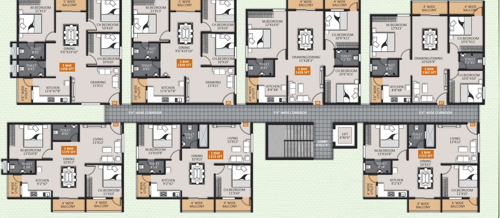 Floor Plan of STSK Nature Elation in Varthur, Bangalore - Image 357253