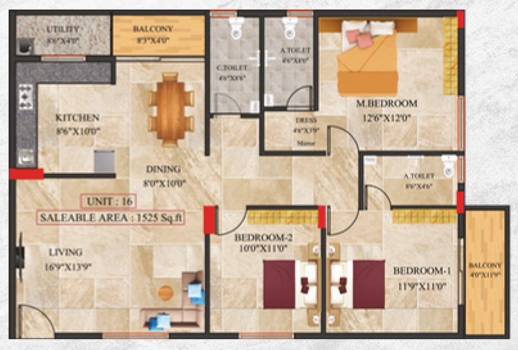 3 BHK Flat in SV Brundhavanam in Vajarahalli, Bangalore - Image 893390