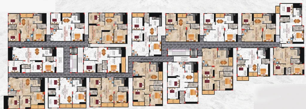 Floor Plan of SV Brundhavanam in Vajarahalli, Bangalore - Image 357262