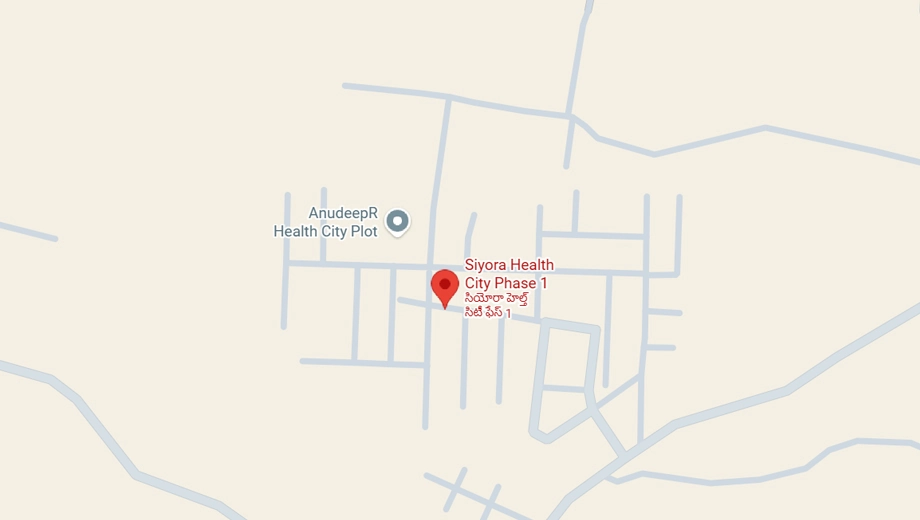 Location of Siyora Health City Phase 3 in Bibinagar, Hyderabad - Image 357326